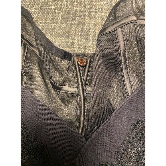 Scantilly 38K peek a boo lace Bra NWT Black Plunge Sheer Strappy Sexy Elegant - Picture 6 of 14